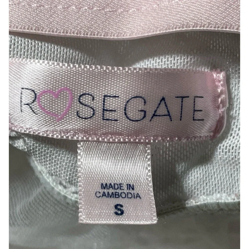 Rosegate 2016 Babydoll Nighty Lingerie Pink Polka Dots Bow Lace Size Small